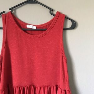 Cropped Peplum Tank Top